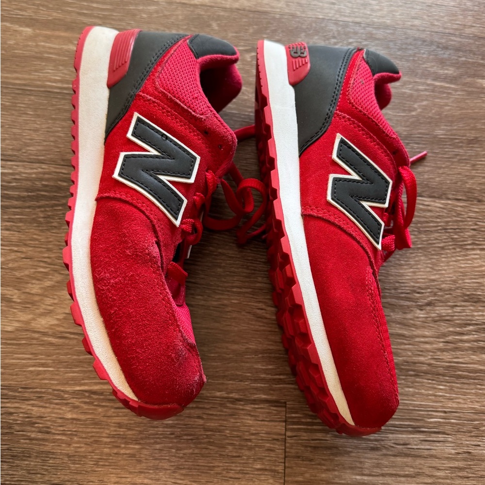 New Balance Red and Black Sneakers